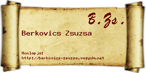Berkovics Zsuzsa névjegykártya